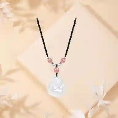 中国珠宝 喜笑弥勒佛 新中式本命年笑脸佛公国风好运平安顺遂诸事皆顺#好运 吉祥如意 玉髓 玉石项链 男女同款情侣款