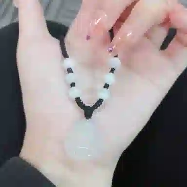 中国珠宝 笑脸弥勒佛吊坠  新中式复古国风高级感玉佛温柔气质平安好运观音锁骨链 玉髓 项链 男女同款情侣款