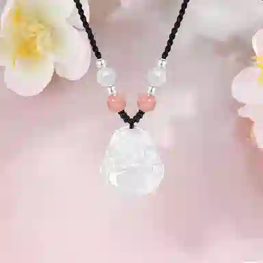 中国珠宝 新中式复古国风弥勒佛笑脸吊坠  高级感玉佛温柔气质平安好运锁骨链 玉髓 项链 男女同款情侣款