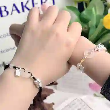 中国珠宝 招财平安扣手绳 新中式国潮转运纳福吞金兽优雅精致简约日常手工编织貔貅手饰 玉髓 手链 男女同款情侣款