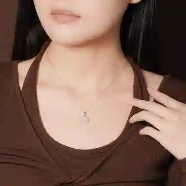 中国珠宝 镂空蝴蝶 新中式国潮甜美优雅温柔气质简约百搭小众好运锁骨链 玉髓 项链 女款