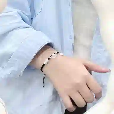 中国珠宝 招财平安扣手绳 新中式国潮转运纳福吞金兽优雅精致简约日常手工编织貔貅手饰 玉髓 手链 男女同款情侣款