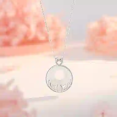 中国珠宝 一鹿有你荔枝冻 简约百搭 小清新可爱甜酷 惊喜 玉髓 项链 女款