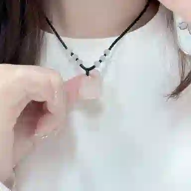 中国珠宝 笑脸弥勒佛吊坠  新中式复古国风高级感玉佛温柔气质平安好运观音锁骨链 玉髓 项链 男女同款情侣款