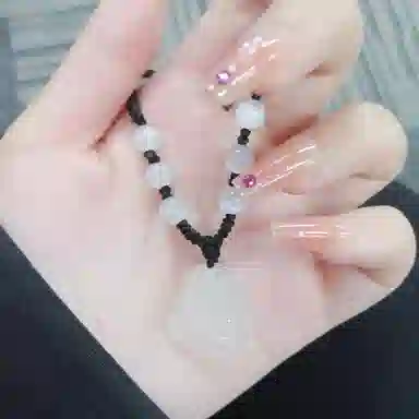 中国珠宝 笑脸弥勒佛吊坠  新中式复古国风高级感玉佛温柔气质平安好运观音锁骨链 玉髓 项链 男女同款情侣款