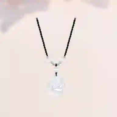 中国珠宝 喜笑弥勒佛 新中式本命年笑脸佛公国风好运平安顺遂诸事皆顺#好运 吉祥如意 玉髓 玉石项链 男女同款情侣款