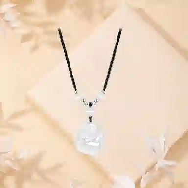 中国珠宝 喜笑弥勒佛 新中式本命年笑脸佛公国风好运平安顺遂诸事皆顺#好运 吉祥如意 玉髓 玉石项链 男女同款情侣款