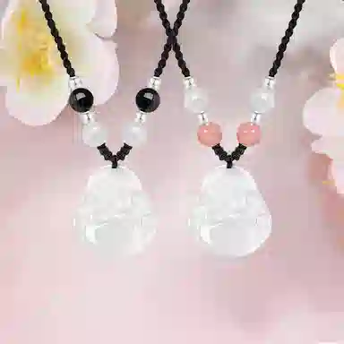 中国珠宝 新中式复古国风弥勒佛笑脸吊坠  高级感玉佛温柔气质平安好运锁骨链 玉髓 项链 男女同款情侣款