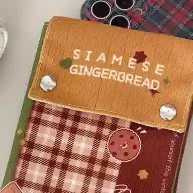 奥松 家用姜饼暹罗小巧轻便斜挎布洋气跑步包 绒面科技布 手机包 男女同款情侣款 棕色/米色/红色