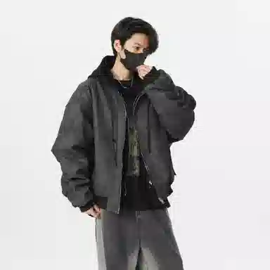 MRDONG PU Leather Flight Jacket