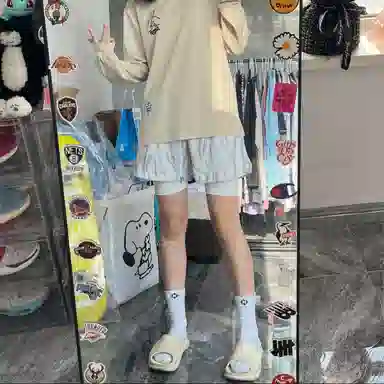 美式复古潮流假两件透气速干多场景适用三分运动短裤 男女同款