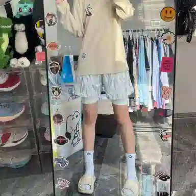 美式复古潮流假两件透气速干多场景适用三分运动短裤 男女同款