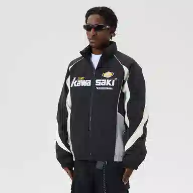 Kawasaki 90 Duck Down Retro Embroidered Puffer Jacket