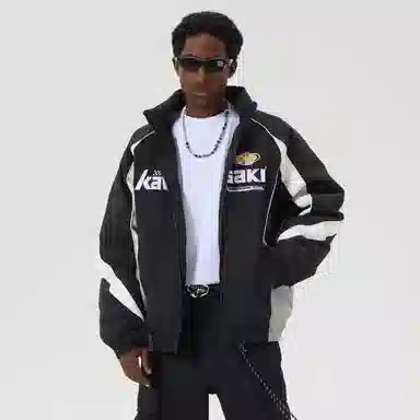 Kawasaki 90 Duck Down Retro Embroidered Puffer Jacket