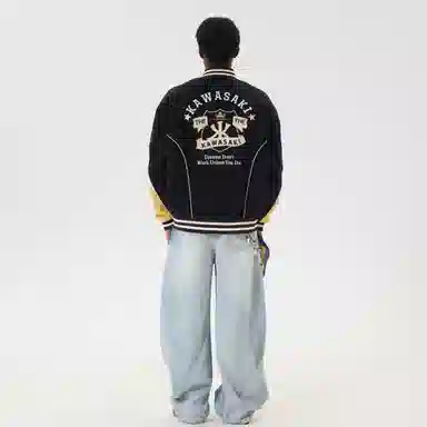 Kawasaki 90 Down Series Retro Baseball Jacket