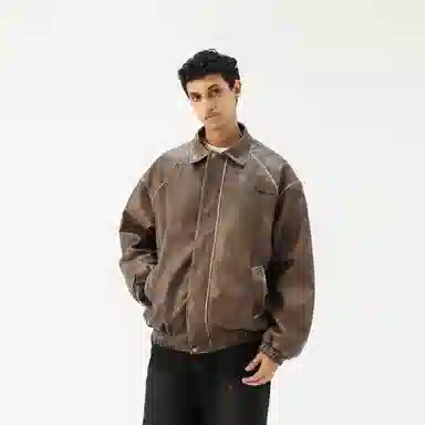 Kawasaki Retro Racing PU Jacket