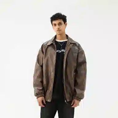 Kawasaki Retro Racing PU Jacket