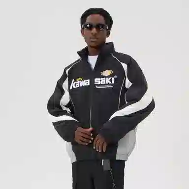 Kawasaki 90 Duck Down Retro Embroidered Puffer Jacket