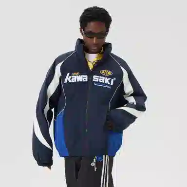 Kawasaki 90 Duck Down Retro Embroidered Puffer Jacket