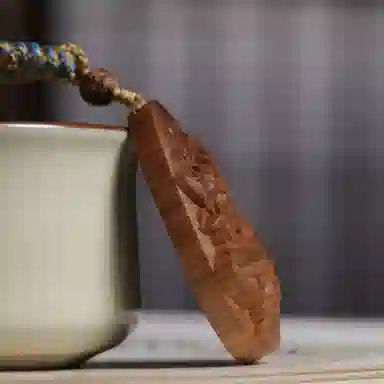 絮物 新中式国潮精工雕刻荷花 好事莲莲 富贵莲花转奢大牌简约设计  送礼  好运 老山檀 吊坠 男女同款情侣款