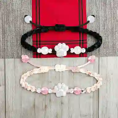 【999银】 絮物 国潮小众纯手工编织福字猫爪编织手链甜美轻奢百搭新中式高级感出游新宠吸睛神器#好运 织物 手绳 男女同款情侣款