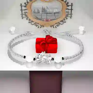 【999银】 絮物 简约高级感谁貔貅出游新宠吸睛神器小众甜美国潮新中式轻奢百搭新中式纯手工编织#好运 织物 手绳 男女同款情侣款