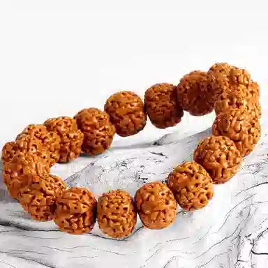 絮物 国潮文艺风爆肉树王佛珠盘玩文玩单圈念珠 金刚菩提 手串 男女同款情侣款