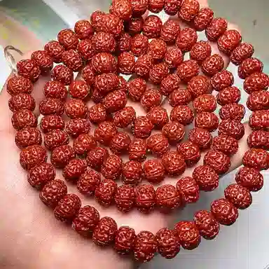 絮物 国潮机刷包浆玉化树王精品饱满原籽佛珠手持盘玩念珠 金刚菩提 手串 男女同款情侣款