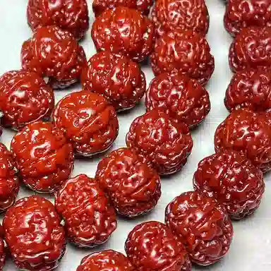 絮物 国潮机刷包浆玉化树王精品饱满原籽佛珠手持盘玩念珠 金刚菩提 手串 男女同款情侣款