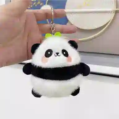 丹琴 可爱治愈萌小熊猫公仔书包背包挂饰汽车钥匙扣 毛绒 挂件 男女同款情侣款