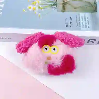 丹琴 可爱斑纹小狗 潦草丑萌公仔书包背包挂饰玩偶钥匙扣链 毛绒 挂件 男女同款情侣款