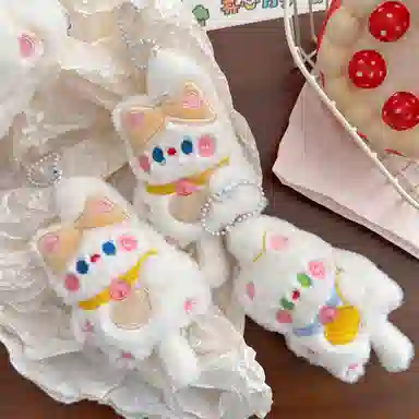 丹琴 【招财猫】吱吱叫尾巴猫咪铃铛 卡通可爱玩偶公仔书包背包挂饰钥匙扣#好运 毛绒 挂件 男女同款情侣款