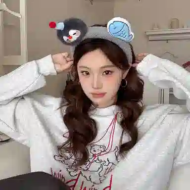 丹琴 可爱毛绒企鹅小鱼 卡通搞怪时尚洗脸化妆压发头箍创意发卡头饰 布艺 发箍 女款