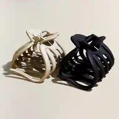 丹琴 加宽大号南瓜抓夹发量多盘发发卡夹子后脑勺鲨鱼夹头饰 亚克力 发夹 女款