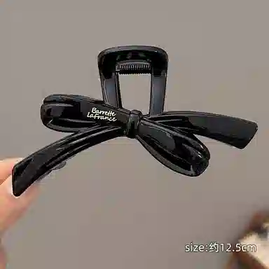 丹琴 甜美蝴蝶结 气质飘带高级感盘发抓夹 鲨鱼夹气质后脑勺发卡子头饰#好运 亚克力 发夹 女款