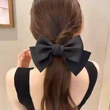 丹琴 高级感蝴蝶结大肠在逃公主发绳气质扎马尾皮筋低丸子头 布艺 发圈 头绳 女款