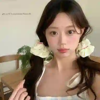 丹琴 奶油甜星！韩系甜美星星大肠圈发绳软糯针织波点头绳丸子头侧低马尾皮筋发饰品 布 发圈 女款