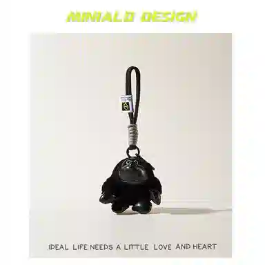 丹琴 丑萌大猩猩 创意小众玩偶公仔书包背包挂饰个性 皮质 挂件 男女同款情侣款