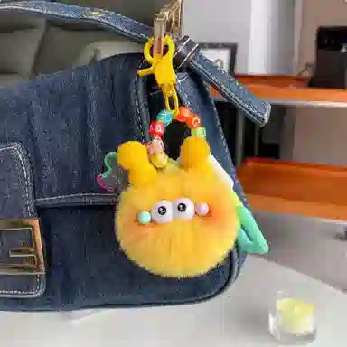 丹琴 腮红多巴胺小煤球包包书包汽车挂饰玩偶饰品可爱公仔 毛绒 挂件 男女同款情侣款