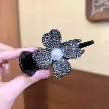 丹琴 四叶草抓夹花朵丸子头发饰高马尾固定神器夹子头饰 亚克力 发夹 女款