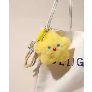 丹琴 可爱卡通吱吱叫小猫星星书包背包挂饰玩偶车公仔 毛绒 挂件 男女同款情侣款