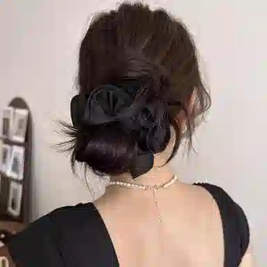 丹琴 韩版缎面枕头木耳大肠圈发绳丸子头皮筋扎头发高弹力发饰低马尾头绳 布艺 发圈 女款