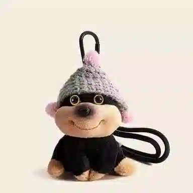 丹琴 可爱蜜蜂小狗 书包玩偶创意呆萌治愈精致 毛绒 挂件 男女同款情侣款