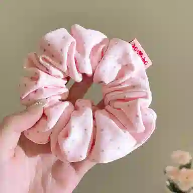 丹琴 奶油甜星！韩系甜美星星大肠圈发绳软糯针织波点头绳丸子头侧低马尾皮筋发饰品 布 发圈 女款