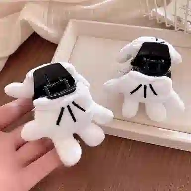 丹琴 可爱立体手掌趣味创意搞怪抓夹卡通高端后脑勺半扎发鲨鱼夹 亚克力/布艺 发夹 女款