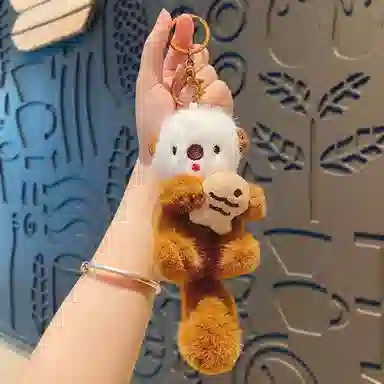丹琴 萌趣可爱海獭 创意卡通动物玩偶钥匙扣书包公仔 毛绒 挂件 男女同款情侣款