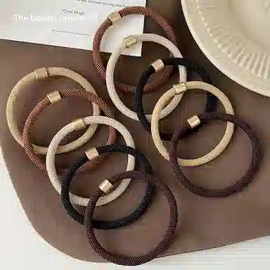 丹琴 时尚高弹力韩国简约扎头发橡皮筋百搭耐用头饰马尾发绳 发圈头绳 女款