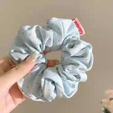 丹琴 奶油甜星！韩系甜美星星大肠圈发绳软糯针织波点头绳丸子头侧低马尾皮筋发饰品 布 发圈 女款