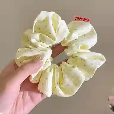 丹琴 奶油甜星！韩系甜美星星大肠圈发绳软糯针织波点头绳丸子头侧低马尾皮筋发饰品 布 发圈 女款