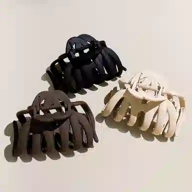 丹琴 加宽大号南瓜抓夹发量多盘发发卡夹子后脑勺鲨鱼夹头饰 亚克力 发夹 女款